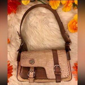 Elegant Brown and Cream Women's Bag